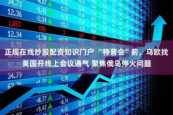 正规在线炒股配资知识门户 “特普会”前，乌欧找美国开线上会议通气 聚焦俄乌停火问题